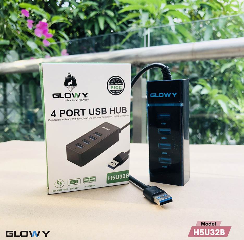 Hub 4 port 3.0 Glowy