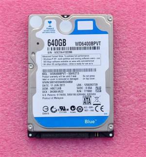 HDD 640GB WD LAPTOP