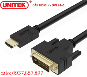Dây HDMI to DVI/DVI to HDMI Unitek