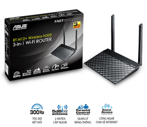 Router wifi ASUS RT-N12+ Wireless Chuẩn N300